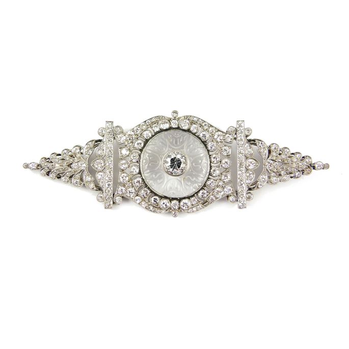   Cartier - Early 20th century diamond and rock crystal brooch | MasterArt